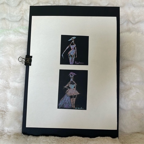 HANDCRAFTED hand made mini sketches by me fashion like sketches NWT - Picture 1 of 12